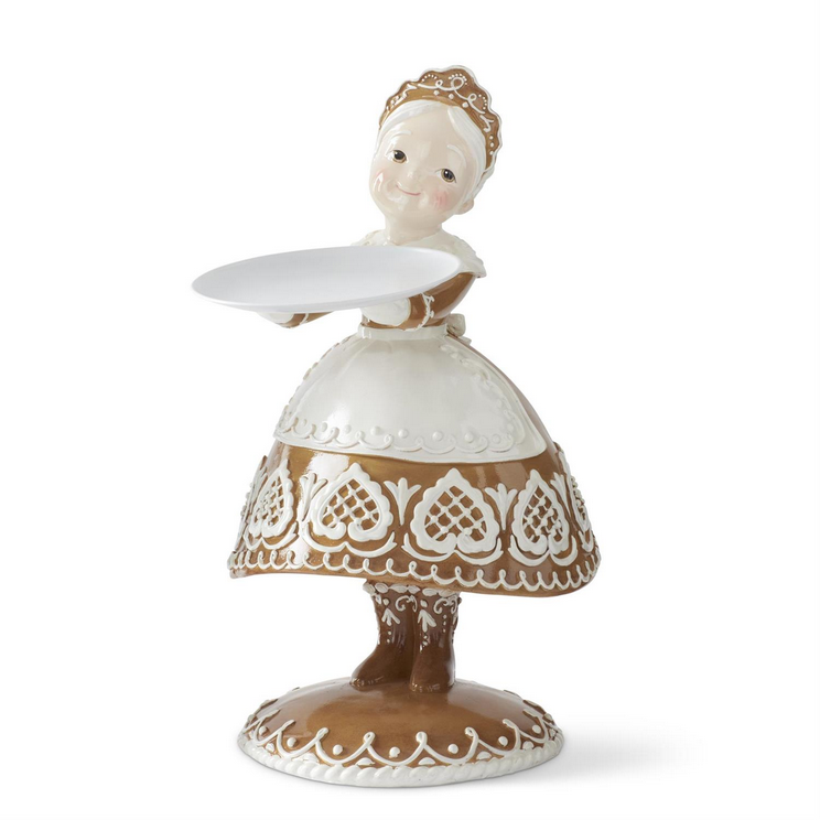 23.5 in. Brown Resin Gingerbread Mrs. Clause