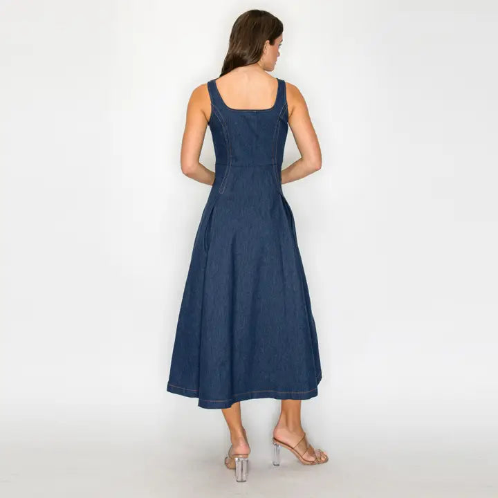 Willow Denim Midi Dress