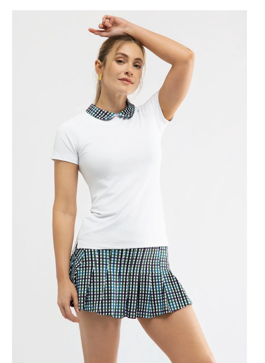 English Gingham Grey Skort