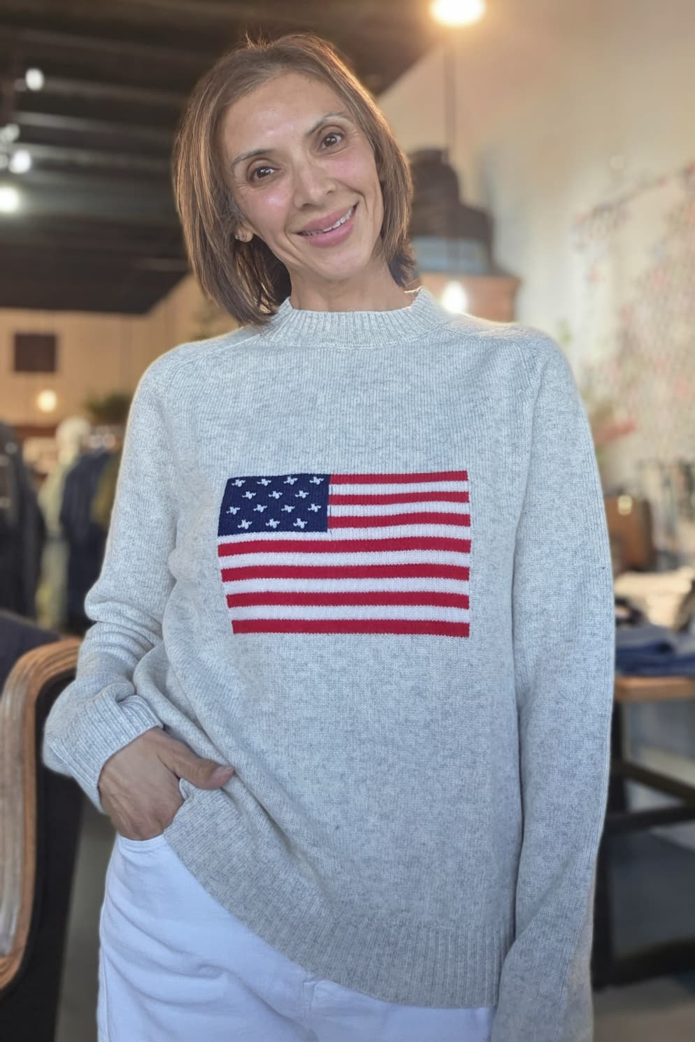 Luxe American Flag Sweater