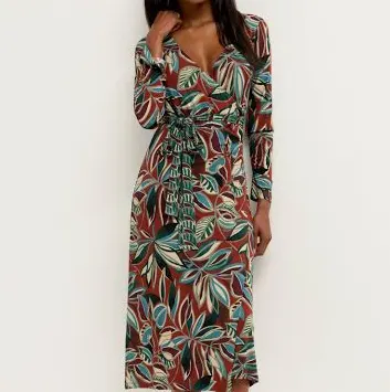 Janie Favorite Ruched Sleeve Wrap Dress - Casma