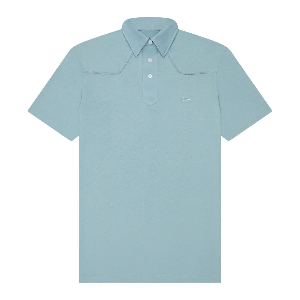LARIAT WESTERN POLO - BLUE