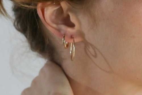 24mm Huggie Hoop-Earring