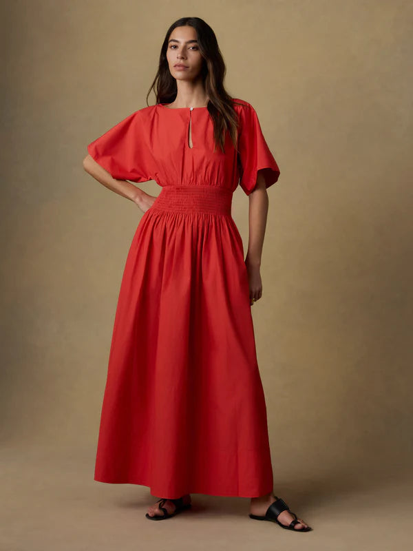 COASTAL POPLIN ELIA SMOCKED DRESS
