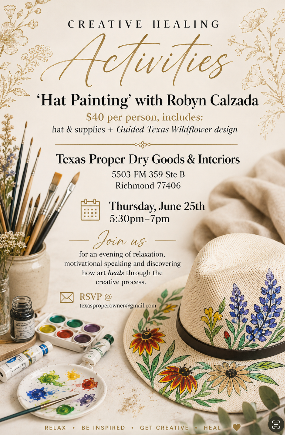 'Hat Painting' with Robyn Calzada