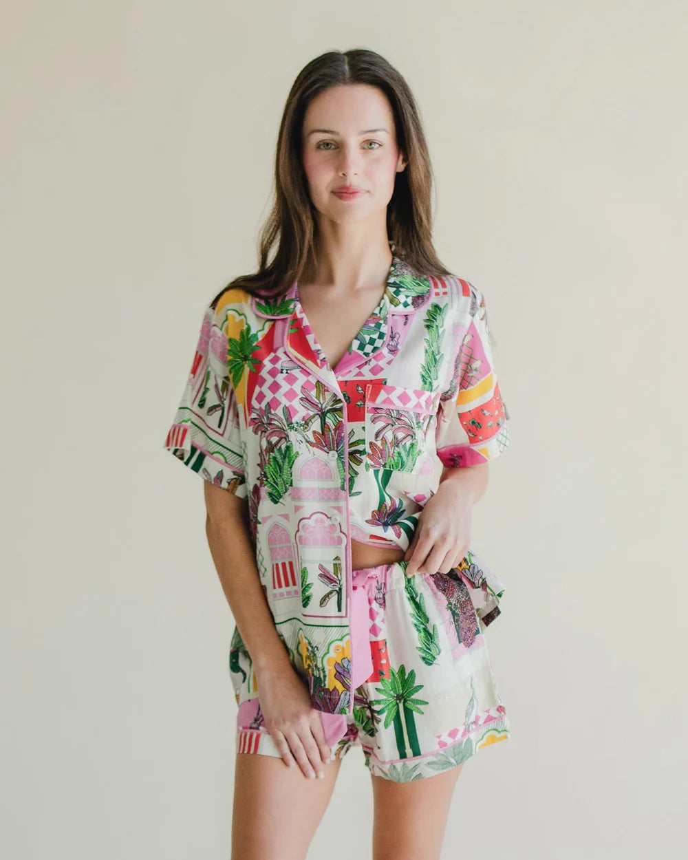 GRECO GARDEN PAJAMA SHORT SET
