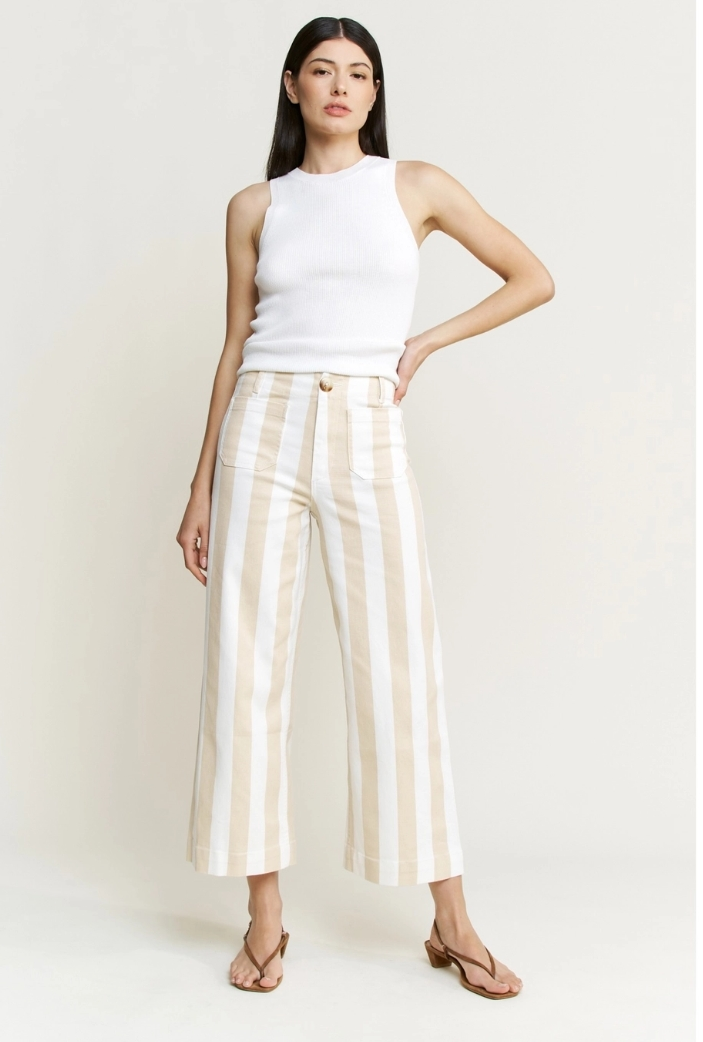 MDP-W3548BRA STRIPED WIDE LEG-SUPER HIGH