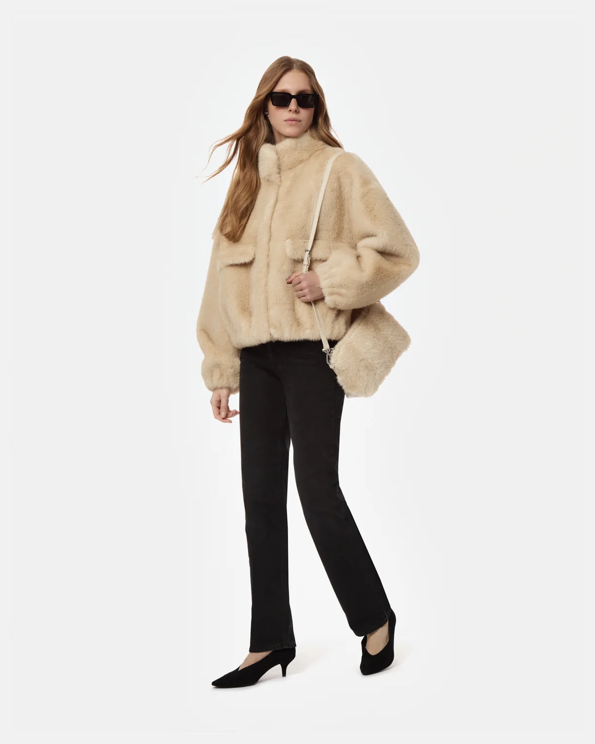 Iris Shaved Mink Bomber