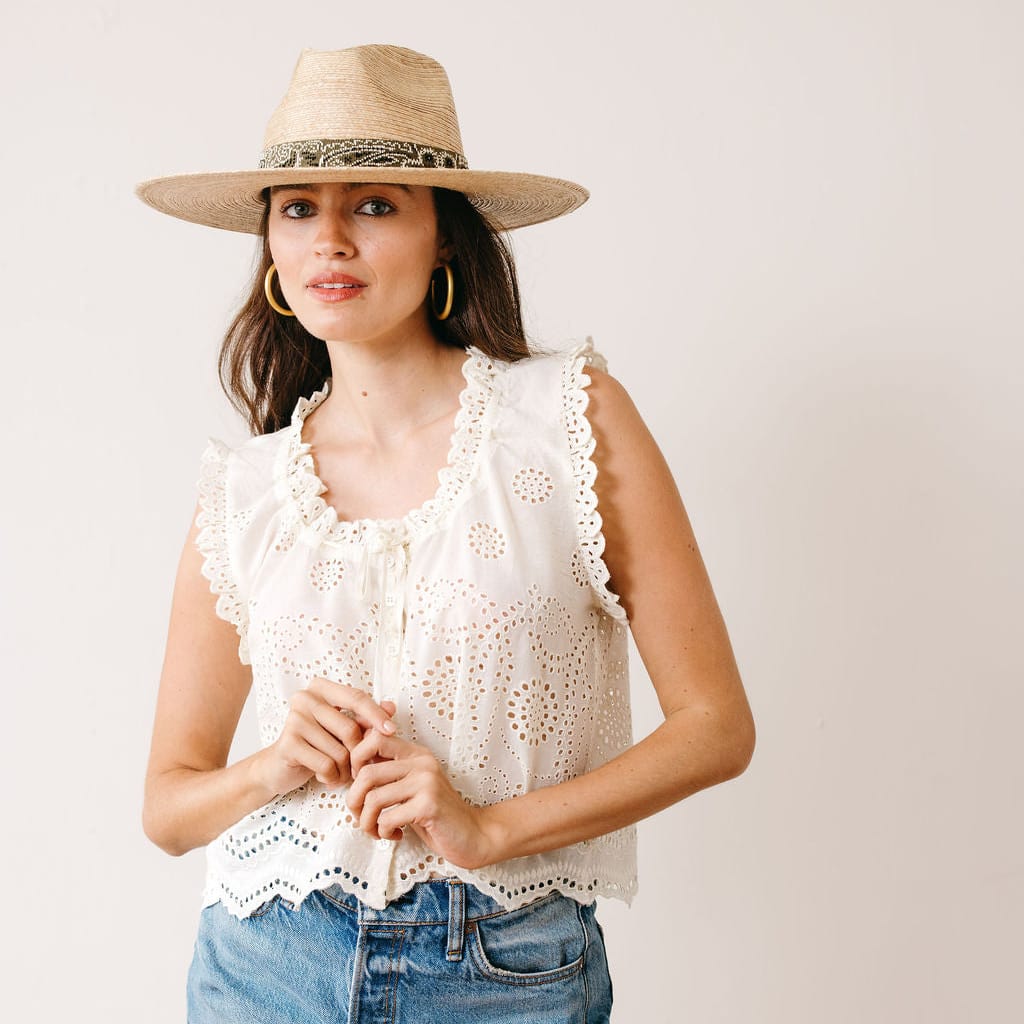 Ivory Eyelet Top