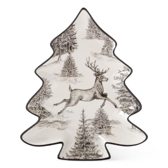 12 in. Toile w/ Deer Tray