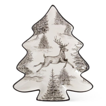 12 in. Toile w/ Deer Tray