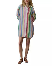 LAGUNA LINEN MINI SHIRTDESS/SUNBEAM STRIPE