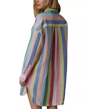 LAGUNA LINEN MINI SHIRTDESS/SUNBEAM STRIPE