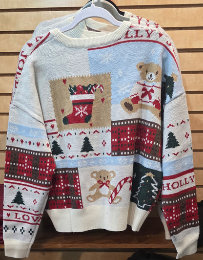 TEDDY BEAR CHRISTMAS SWEATER
