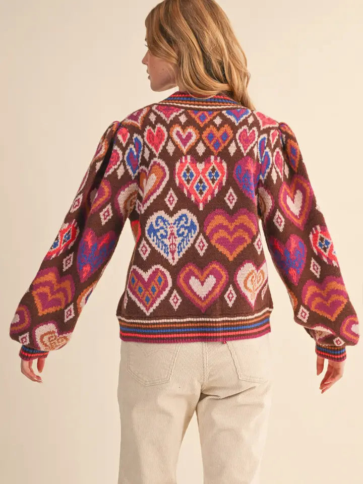 Heart Pattern Pull Over
