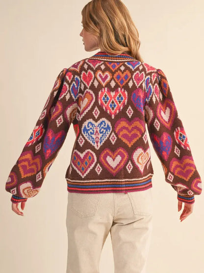 Heart Pattern Pull Over