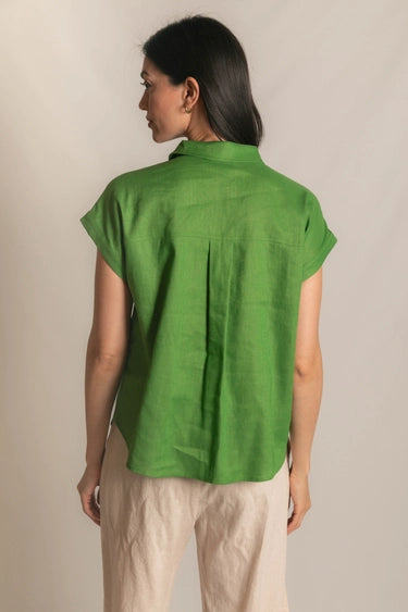 Linen Relaxed Button Up Shirt