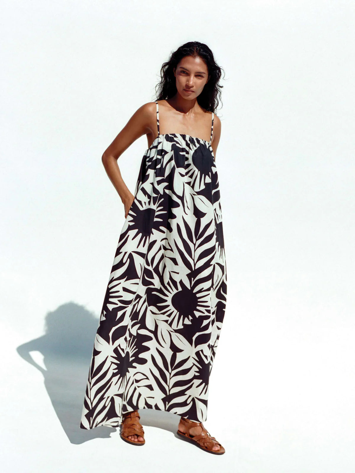 COASTAL POPLIN KAUA DRESS/GARDEN SONATA