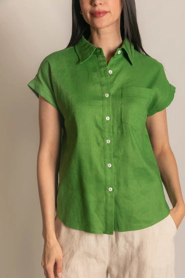 Linen Relaxed Button Up Shirt