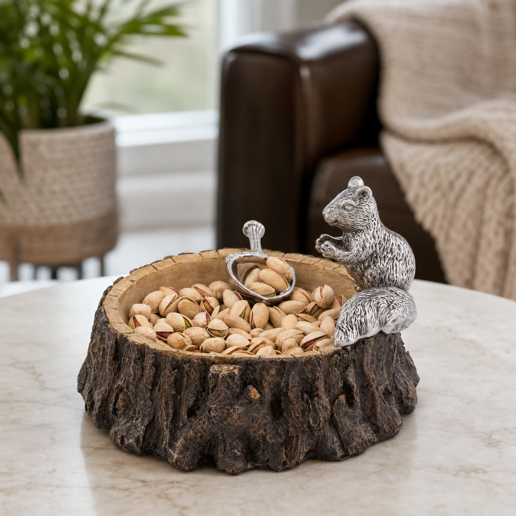 Standing Squirrel Nut Bowl