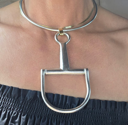 Silver Choker with Silver bit
