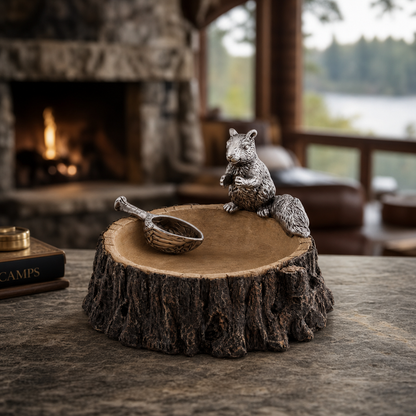 Standing Squirrel Nut Bowl