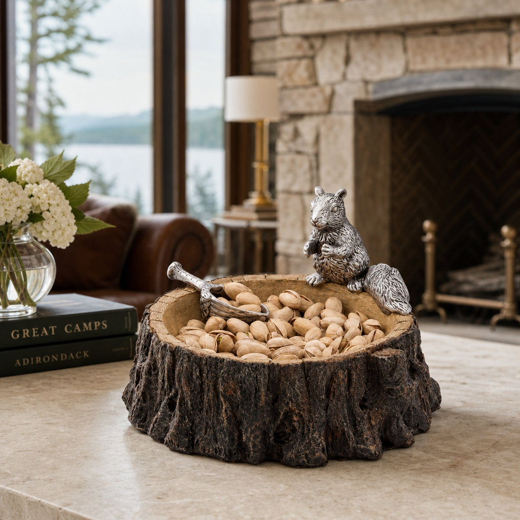 Standing Squirrel Nut Bowl