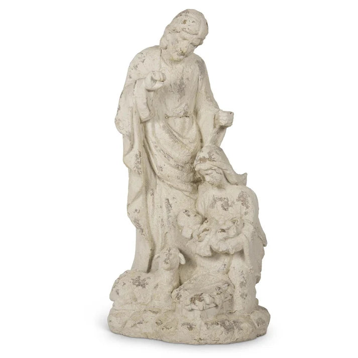 28 in. Resin Cream Nativity