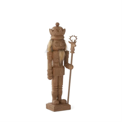 20.25 in Resin Faux Woodgrain Nutcracker