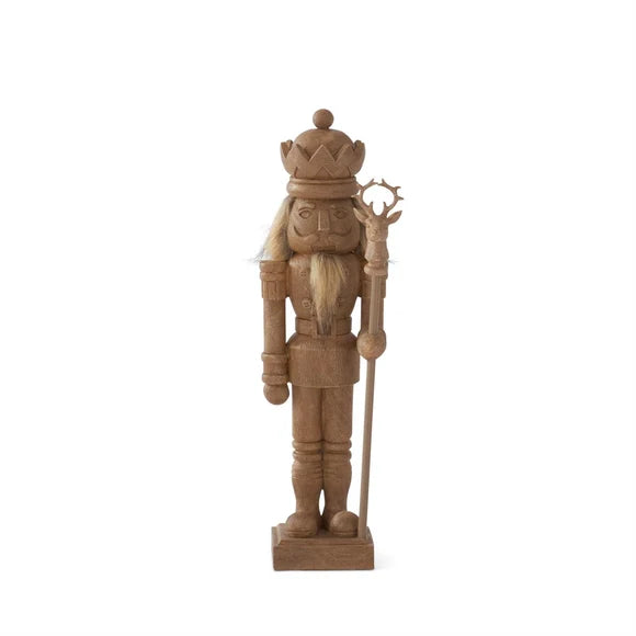 20.25 in Resin Faux Woodgrain Nutcracker