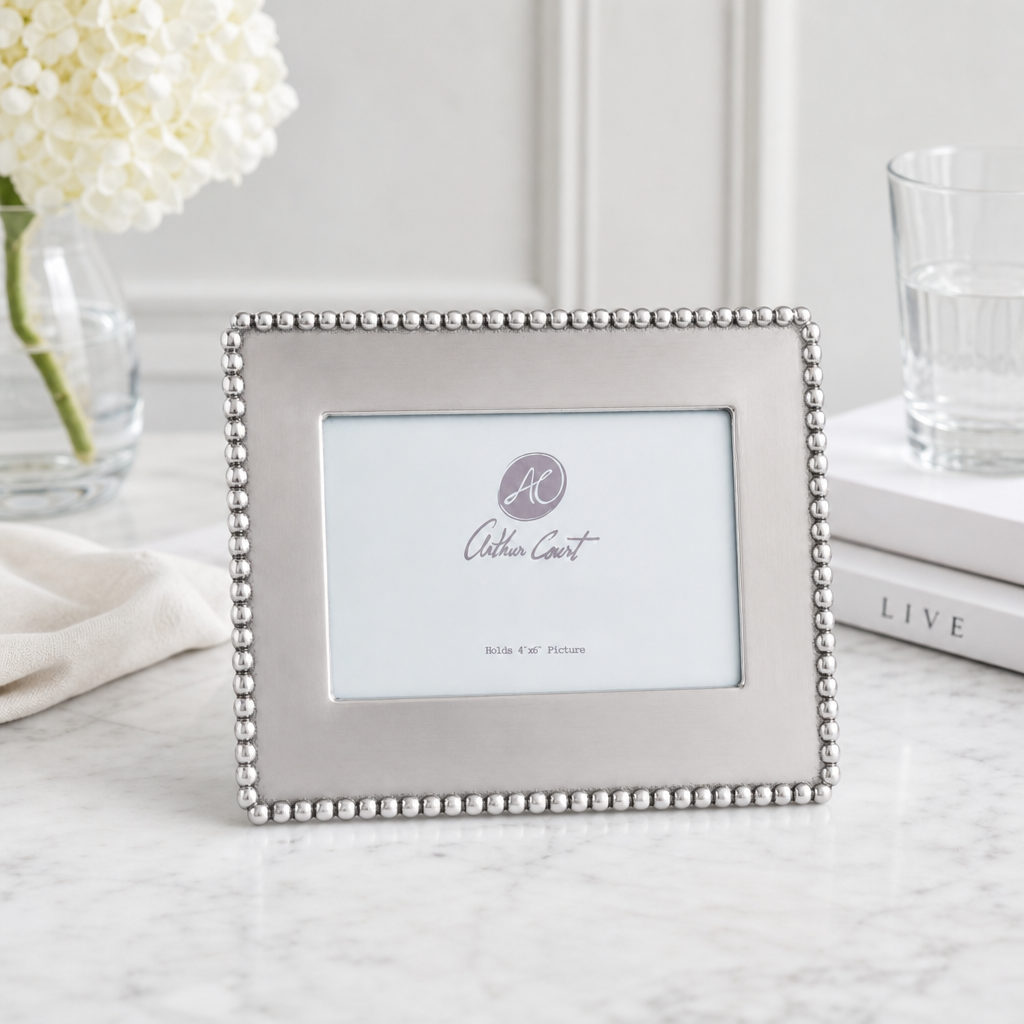 Engravable Beaded Photo Frame 4x6