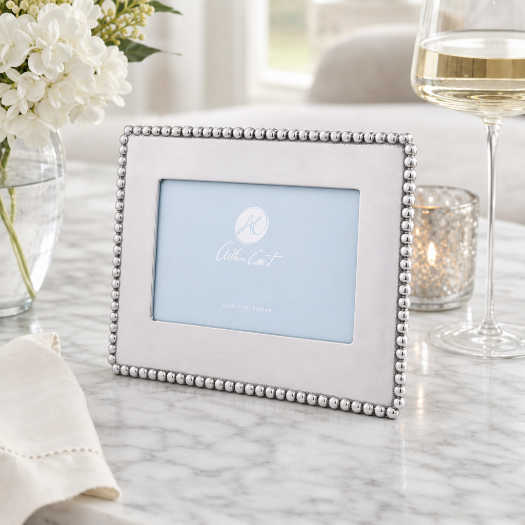 Engravable Beaded Photo Frame 4x6