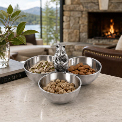 Squirrel 3 Nut Bowl