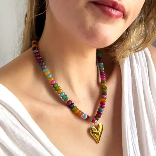 Celine Heart Necklace - 16 in