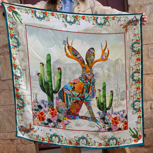 JEWELLED JACKALOPE - LONG TALL 35" X 35"
