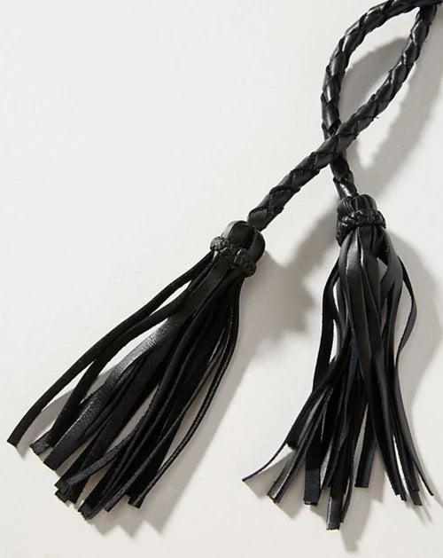 BLACK FRINGE SOGA BELT