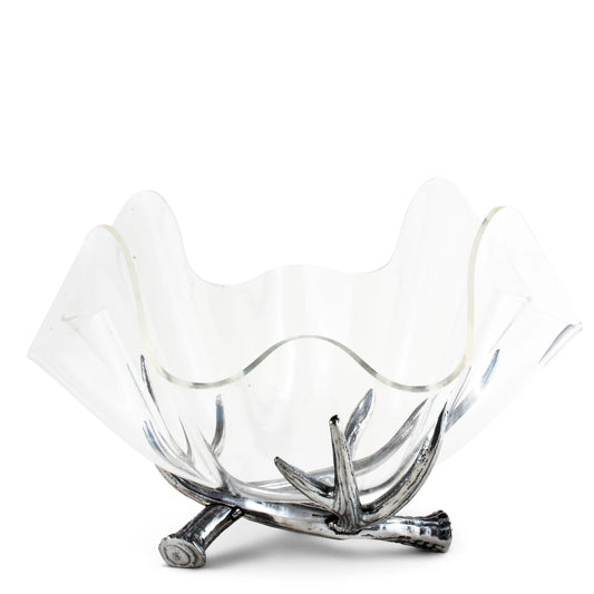 ANTLER STAND ACRYLIC BOWL