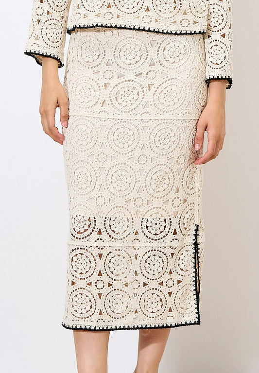 CROCHET MIDI SKIRT