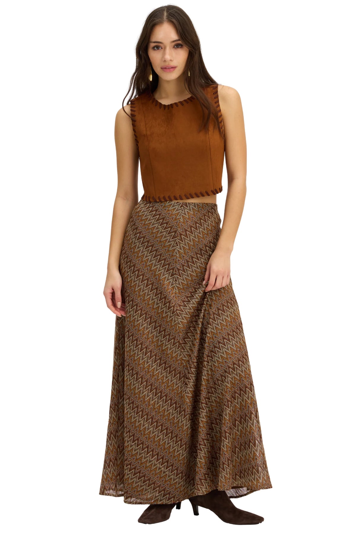 Chestnut Whipstitch Everly Tank