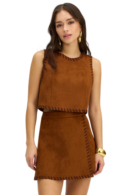 Chestnut Whipstitch Everly Tank
