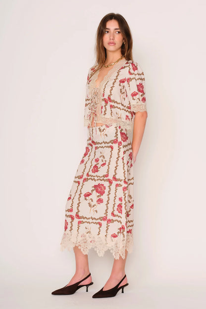 VICTORIAN WINE BRAGA SKIRT