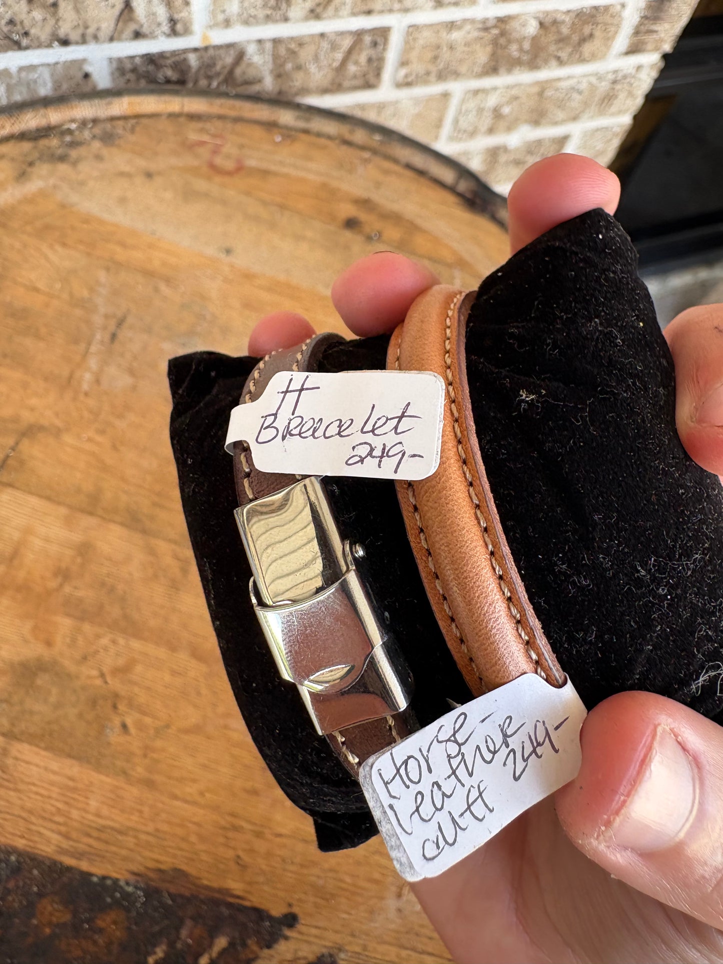 H LEATHER BRACELET
