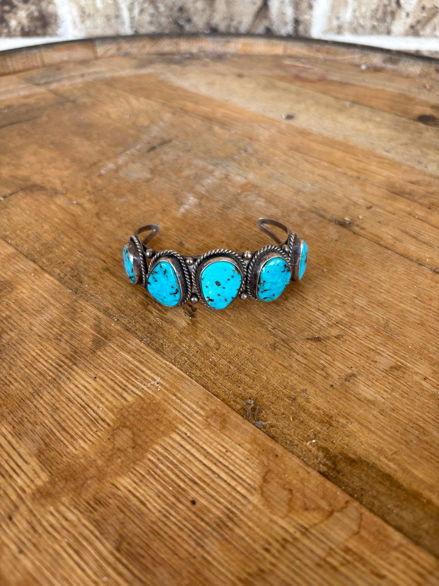 TURQUOISE ROPE CUFF