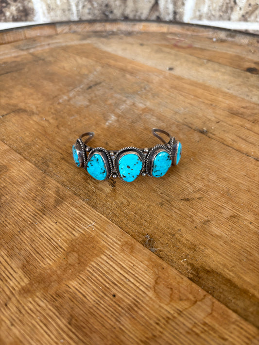 TURQUOISE ROPE CUFF