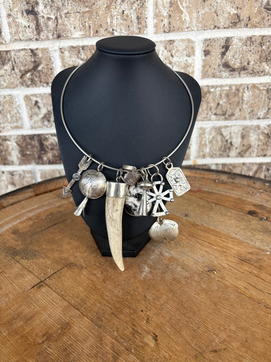 NECK MESS VNTG MIX BUFFALO HORN