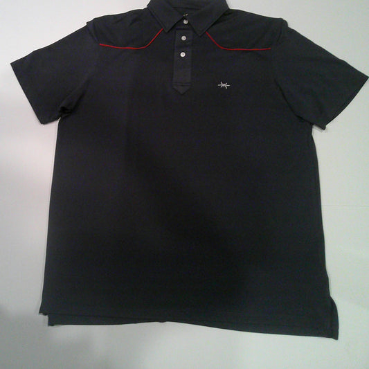 LARIAT WESTERN POLO - BLACK