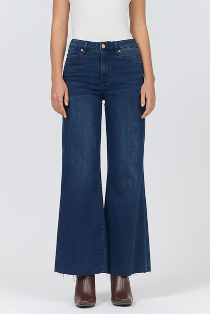 HIGH RISE WIDE LEG FIONA DENIM TROUSERS