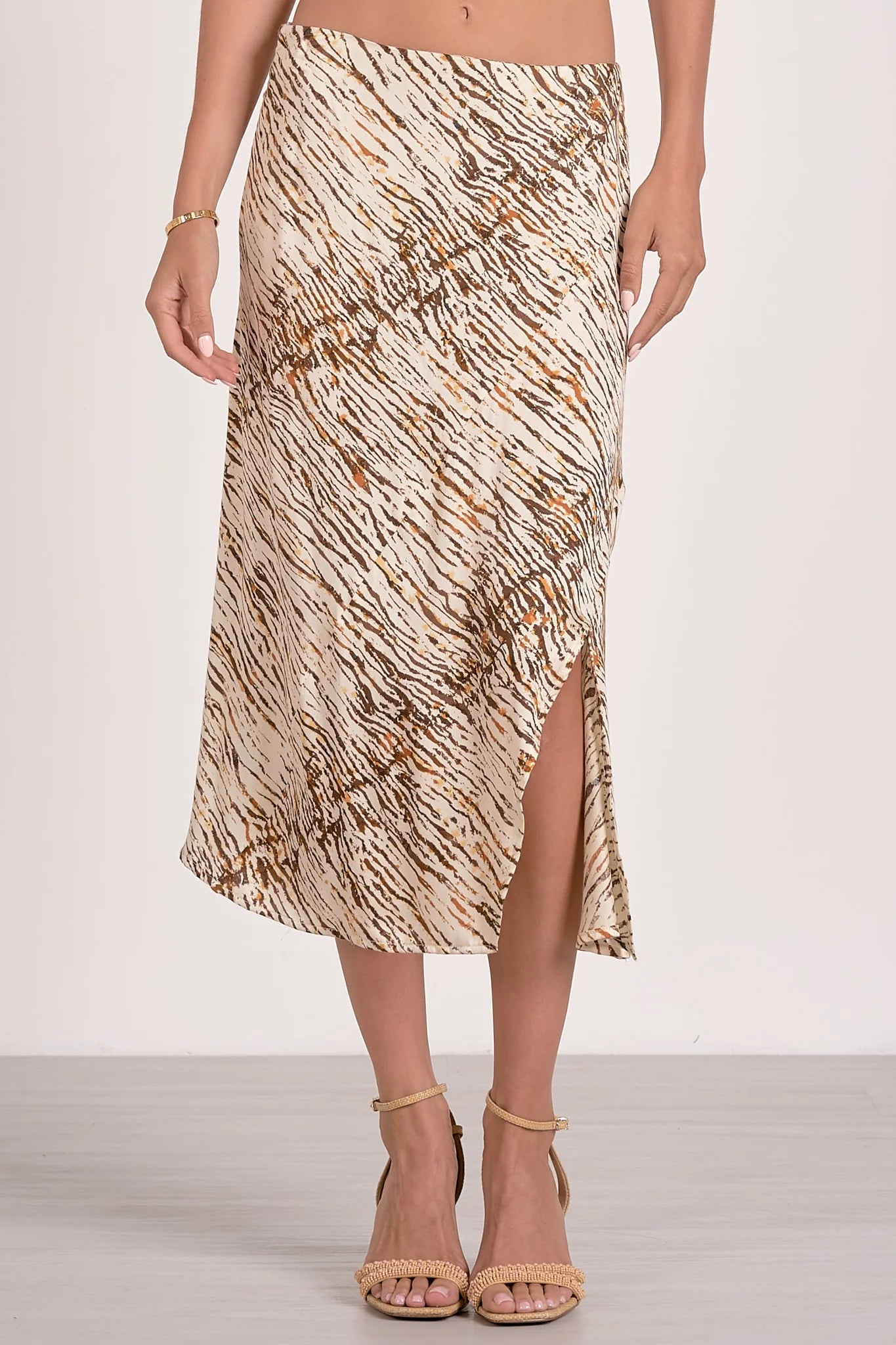 NEUTRAL SAHARA MIDI SLIT SKIRT
