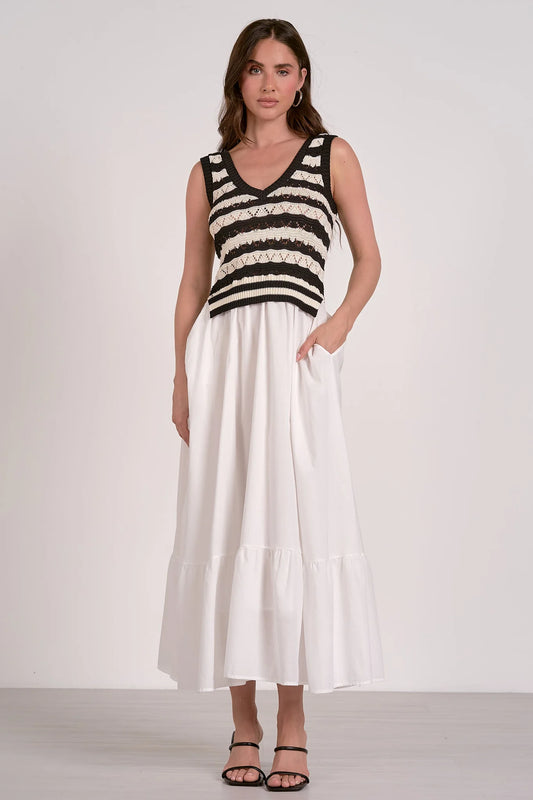 COMBO KNIT DRESS