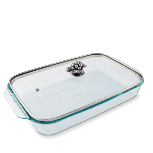GRAPE LID WITH PYREX 3 QT BAKING DISH